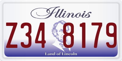 IL license plate Z348179