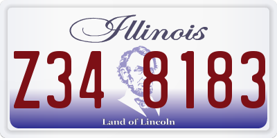 IL license plate Z348183