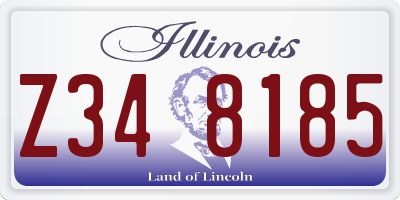 IL license plate Z348185