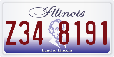 IL license plate Z348191