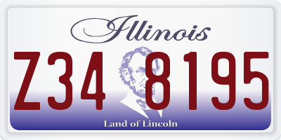 IL license plate Z348195