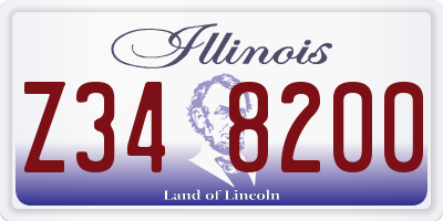 IL license plate Z348200