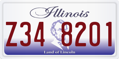 IL license plate Z348201
