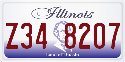 IL license plate Z348207