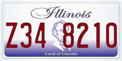 IL license plate Z348210