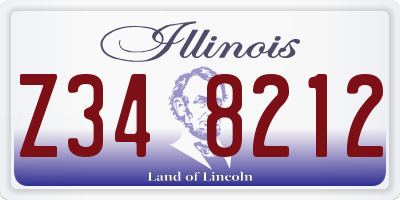 IL license plate Z348212