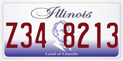 IL license plate Z348213