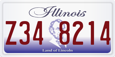 IL license plate Z348214