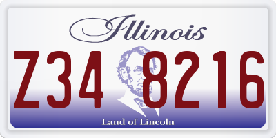 IL license plate Z348216