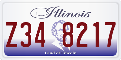 IL license plate Z348217