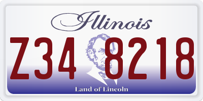 IL license plate Z348218