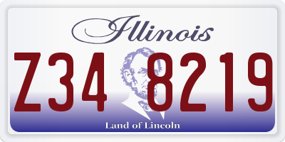 IL license plate Z348219