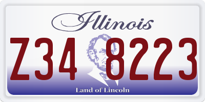 IL license plate Z348223
