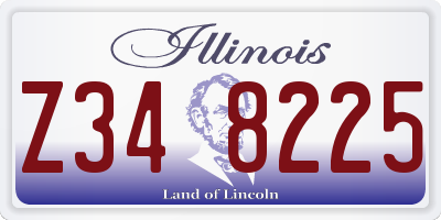 IL license plate Z348225