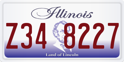 IL license plate Z348227