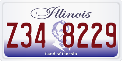 IL license plate Z348229