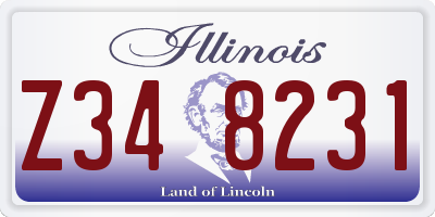 IL license plate Z348231