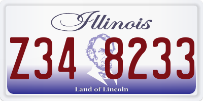IL license plate Z348233