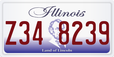 IL license plate Z348239