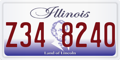 IL license plate Z348240