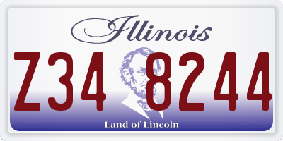 IL license plate Z348244