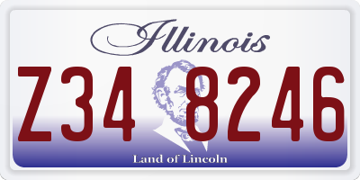 IL license plate Z348246