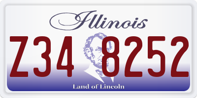 IL license plate Z348252