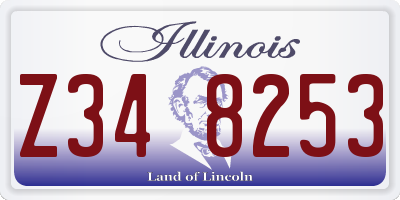 IL license plate Z348253