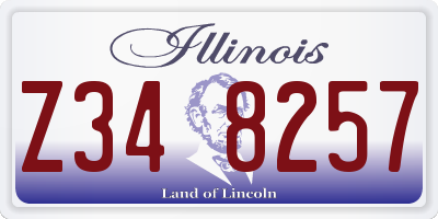 IL license plate Z348257