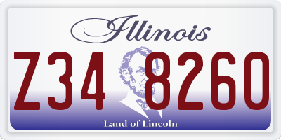 IL license plate Z348260