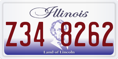 IL license plate Z348262