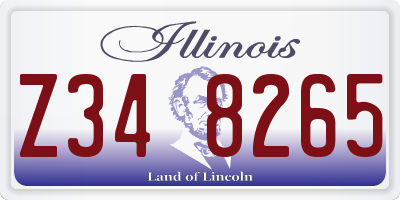 IL license plate Z348265