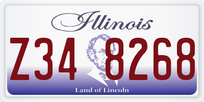 IL license plate Z348268