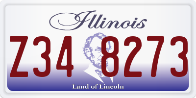 IL license plate Z348273