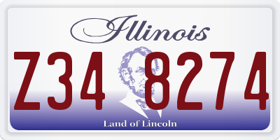 IL license plate Z348274