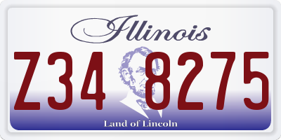 IL license plate Z348275