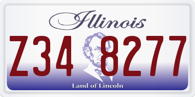IL license plate Z348277