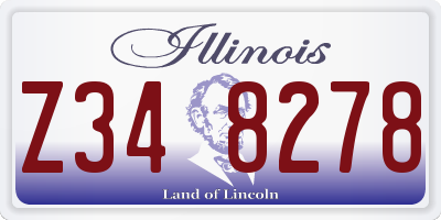 IL license plate Z348278