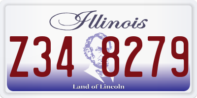 IL license plate Z348279