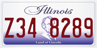 IL license plate Z348289
