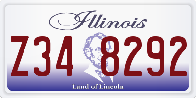 IL license plate Z348292