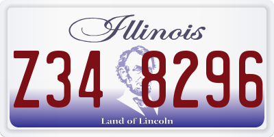 IL license plate Z348296