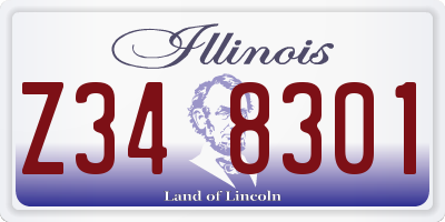 IL license plate Z348301