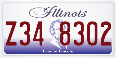 IL license plate Z348302