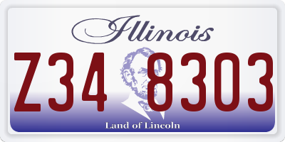 IL license plate Z348303