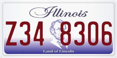IL license plate Z348306