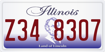IL license plate Z348307
