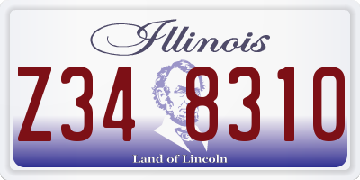 IL license plate Z348310