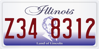 IL license plate Z348312