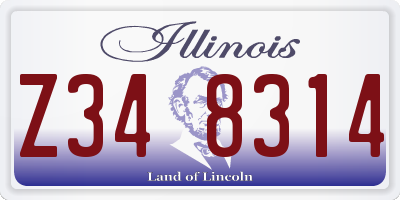 IL license plate Z348314